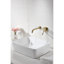 Robinet de lavabo de salle de bain mural en or brossé - Bonde escamotable, levier simple pour un débit d'eau optimal, aérateur réducteur de bruit, nickel en laiton avec poignée, réglage de la température simple, éclaboussures