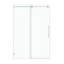 Porte de douche à panneau simple sans cadre avec cadre en acier inoxydable chromé et verre trempé de 3/8 po de l 74 à 78 po x H 76 po-129420275