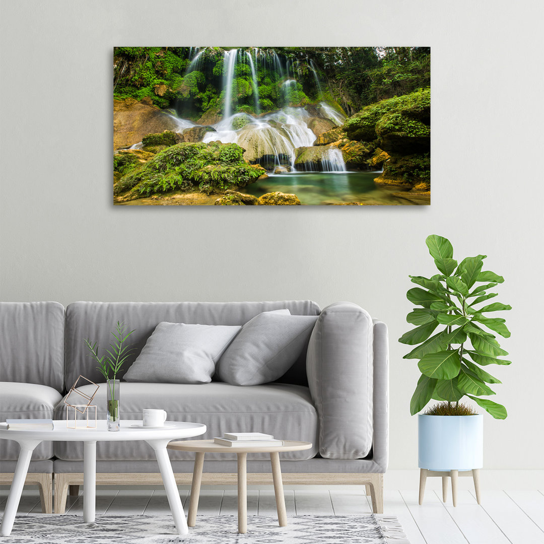 Wasserfall - Kunstdrucke auf Leinwand - Wrapped Canvas