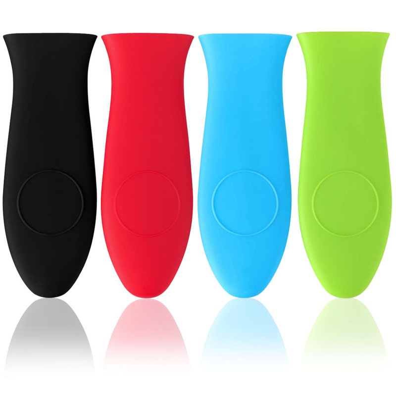 Gustave Silicone Handle Holder Set, Black/Green/Blue/Red