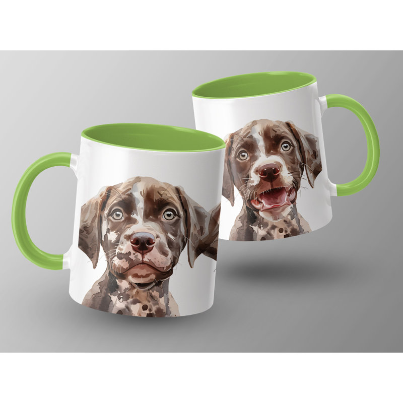 Ceramic Coffee Mug, Light Green, 3