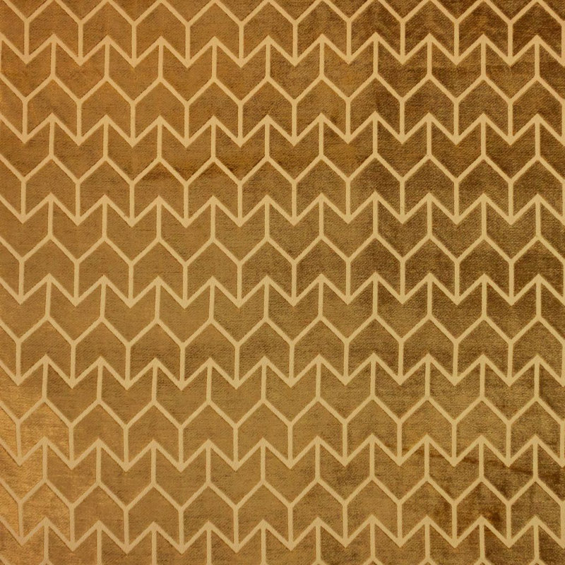 Chevronne Cotton Blend Fabric, Golden Nugget