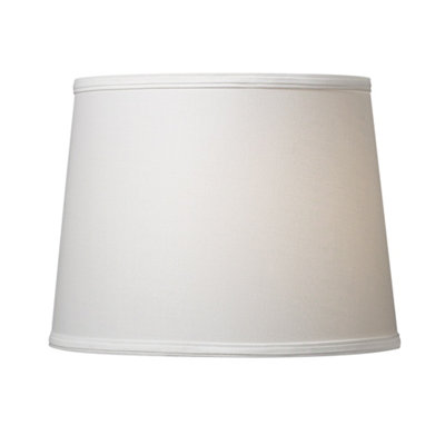 Abat-jour tambour en lin (araignée) blanc H 8,5 po x l 12 po