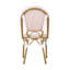 Ensemble de 2 chaises bistro d'extérieur en polyuréthane et aluminium pour l'extérieur, rouge rouillé et blanc, imprimé bambou