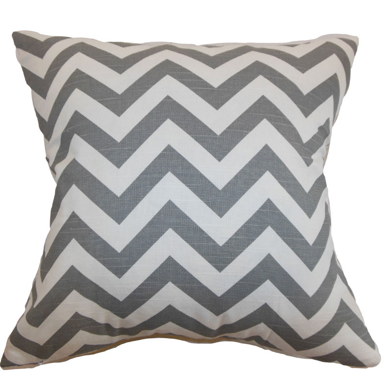  Cotton Throw Pillow, 18" H x 18" W, Polyester
