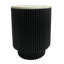 Table de bout nervurée à piédestal avec dessus en marbre - Petite table d'appoint ronde élégante pour la décoration intérieure - Table de bout étroite ou de bout de salon pour tout décor intérieur - 20 po-1205625695