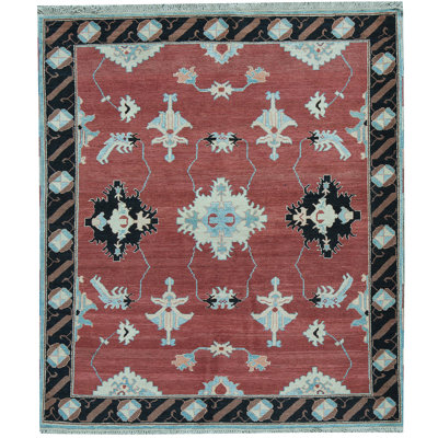 Hand-Knotted High-Quality Rust Area Rug