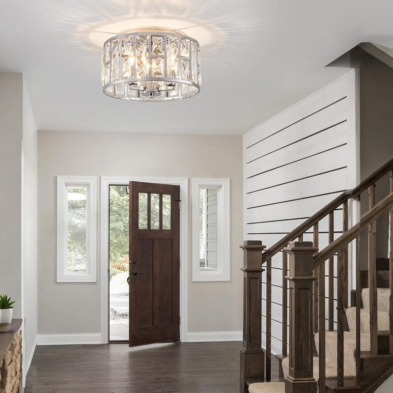 Flush Mount, Chrome, Silver