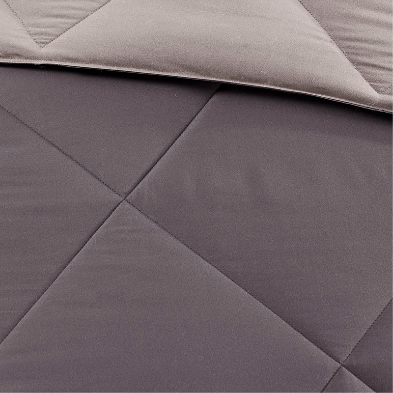 Édredon en duvet synthétique 3M, Full/Queen Comforter + 2 Pillowcases, Grey