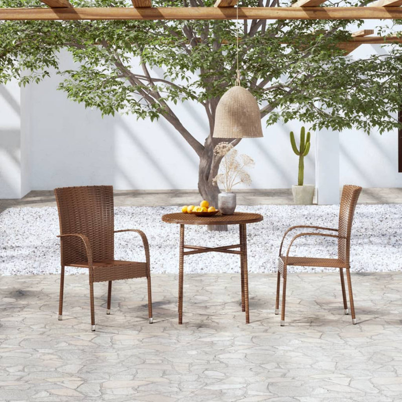 Ensemble repas pour 2 personnes Round, Brun