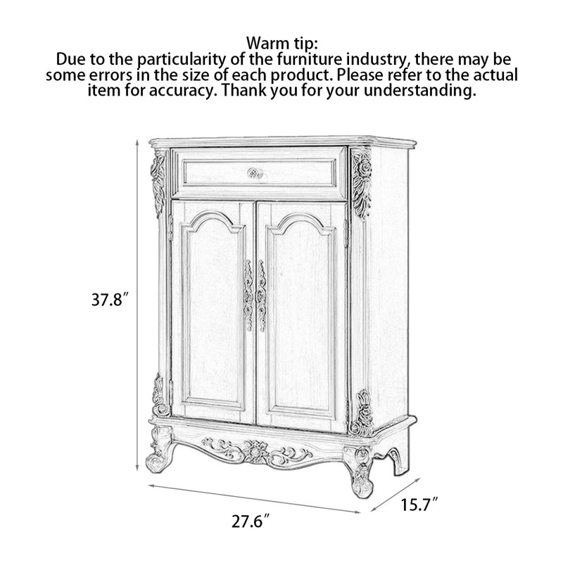 Armoire à chaussures en bois massif de style américain pour entrée de maison