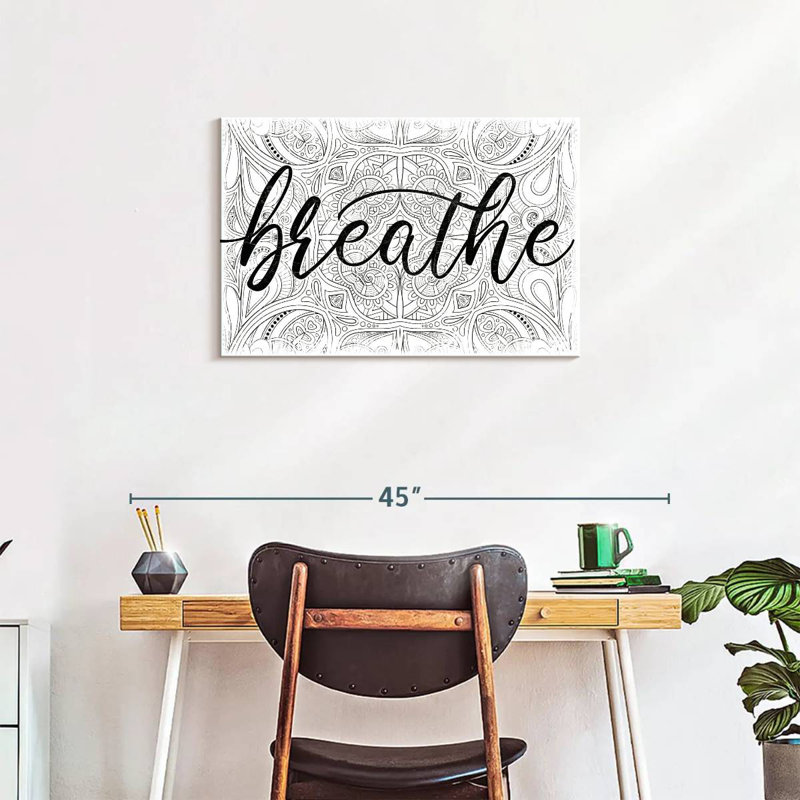 'Breathe Zen Pattern, 20" H x 30" W