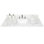 43X22 Bathroom Stone Vanity Top With White Marble Allure - Engineered Stone, Ceramic Sink And Backsplash Assembly Alluring Undermount