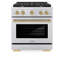 ZLINE Autograph Edition 30" Paramount Gas Range w/ 4 Burners & Champagne Bronze Accents