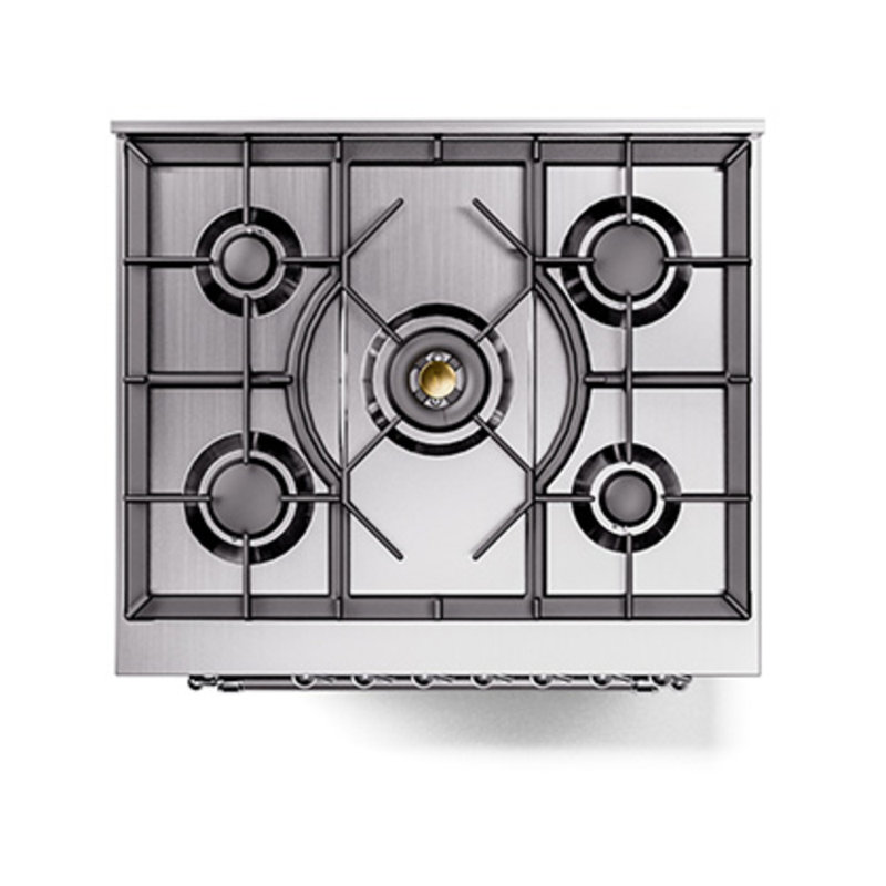 ILVE Nostalgie II Noblesse 30 in Dual Fuel Range, Liquid Propane, Emerald Green/Chrome