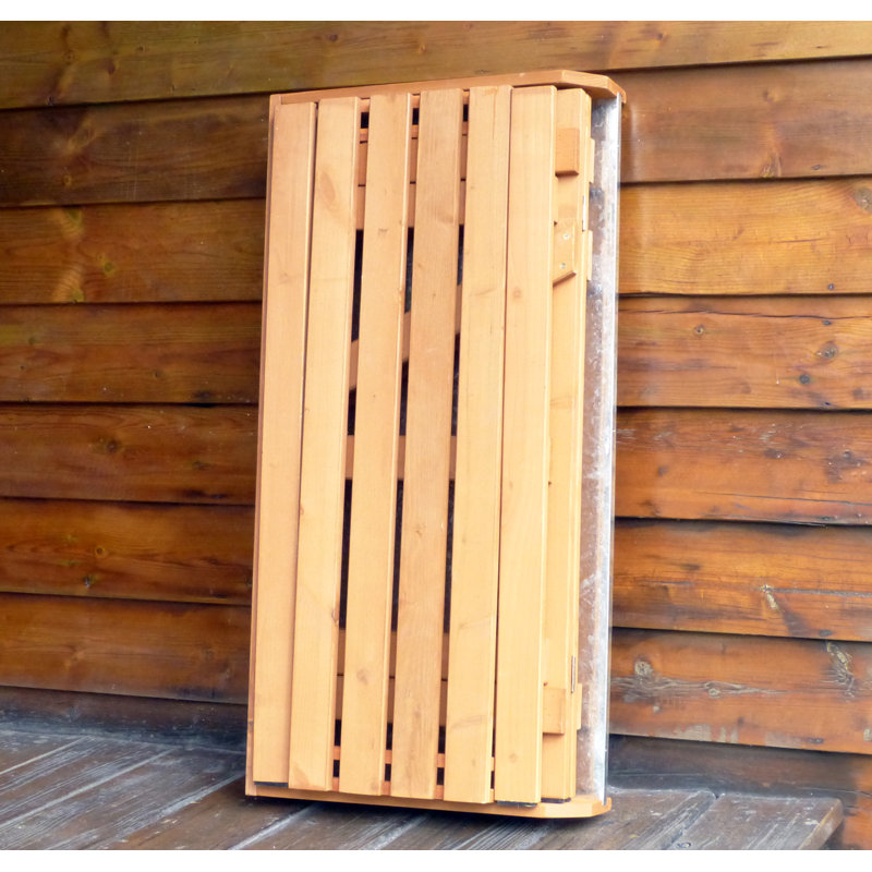 Natural Stained Metal Folding Utility Table & Potting Bench