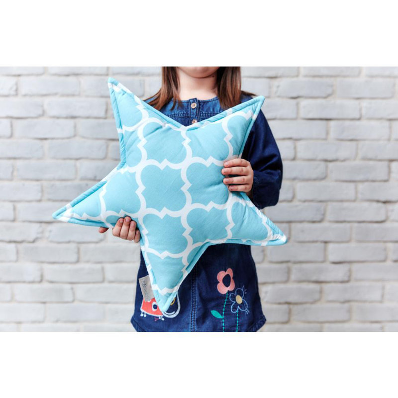 Marokkanisches Klee Geometric Novelty Cushion, Turquoise