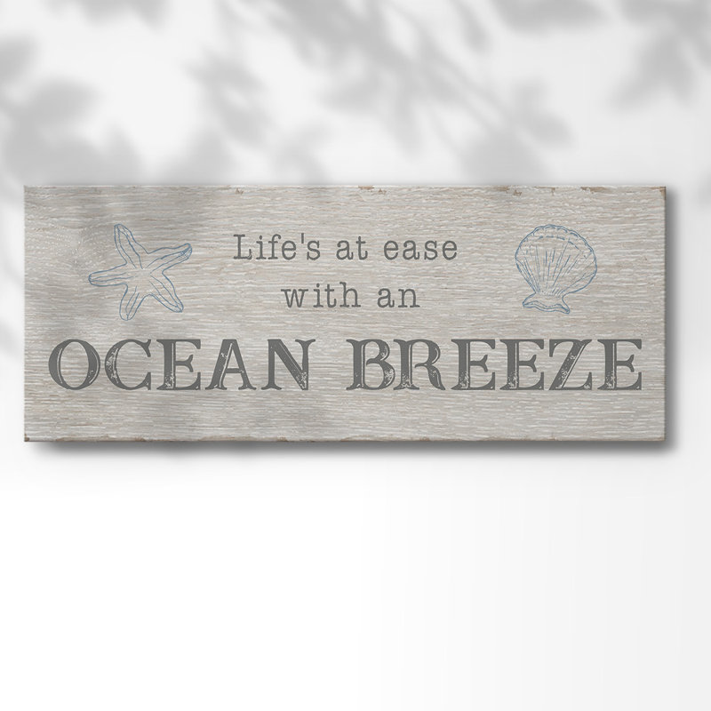 Brise océanique sur toile, H 24 po x l 60 po x P 1,5 po