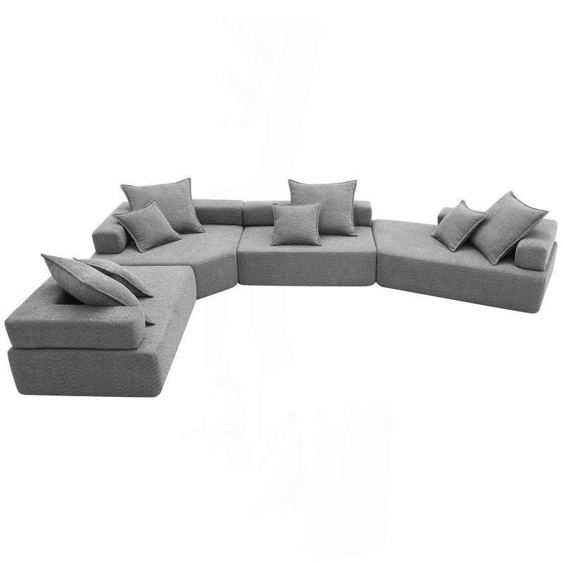 Boneless 156''Oversized Modular U Shaped Sectional Sofa