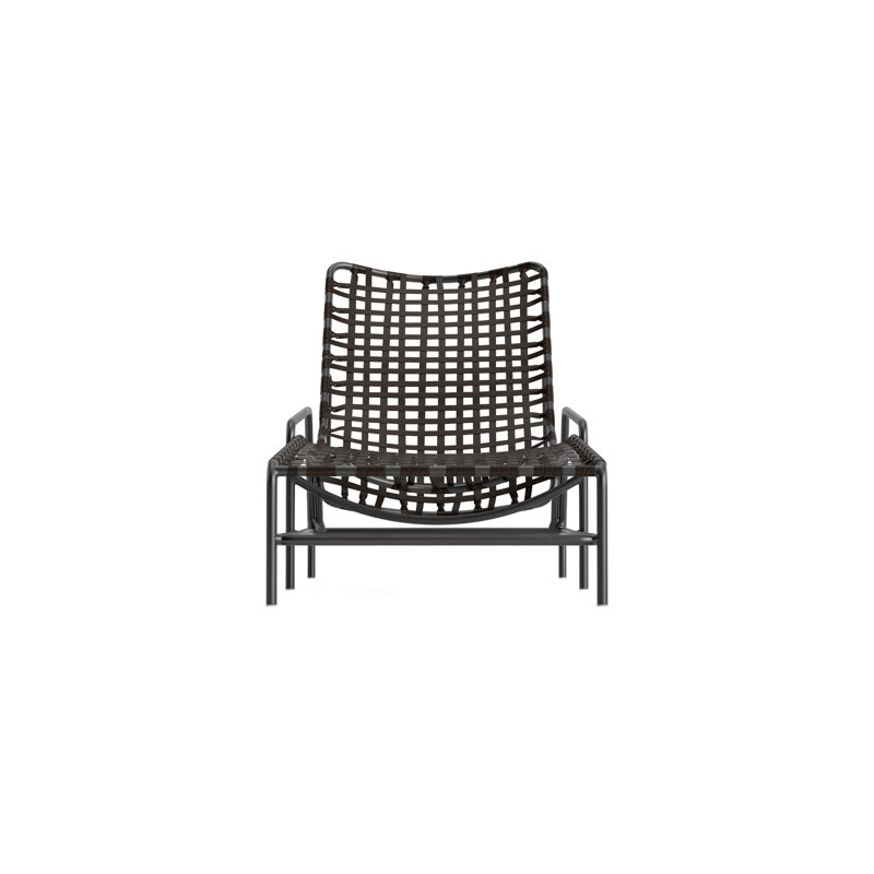 Kantan Outdoor Chaise Lounge, Coffee/Textured Pewter