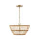 Foley 3 Light Rattan Dimmable Pendant