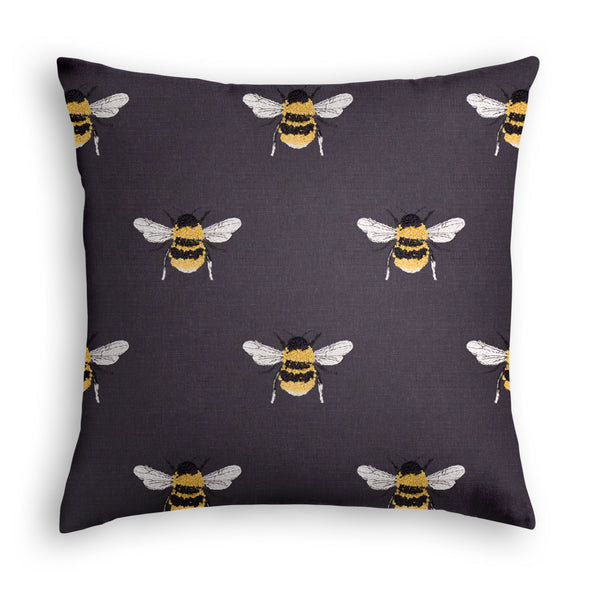 Housse de coussin en coton Bee, Euro, gris