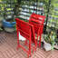 Ensemble bistro 3 pièces de table carrée pliable et chaises, rouge-128367994