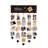 Picture Frames Collage Display Board With 30 Clips - Multi Photos Cards Organizer With Adjustable Twines And Magnetic Blackboard - 15.7X5 Inches