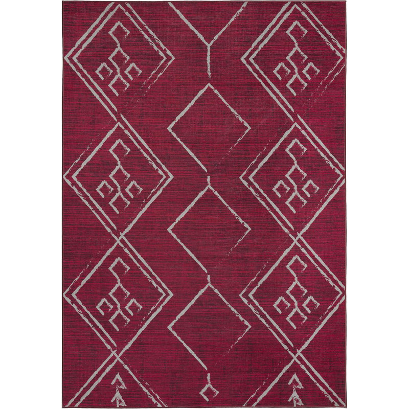 Kelchner Washable Geometric Indoor Rug, Rectangle 8' x 10'