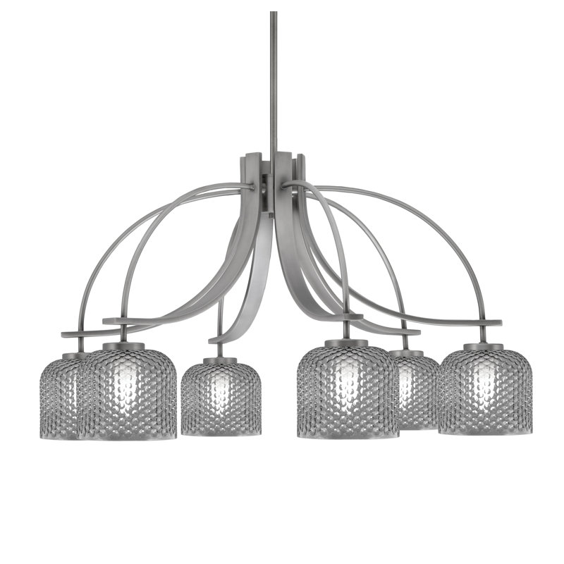 Lustre Cavella Light, H 18,5 po x l 32,5 po x P 32,5 po, 6, Graphite