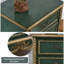 Armoire d'appoint en bois manufacturé vert massif