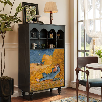 Chinese-style retro light luxury sideboard