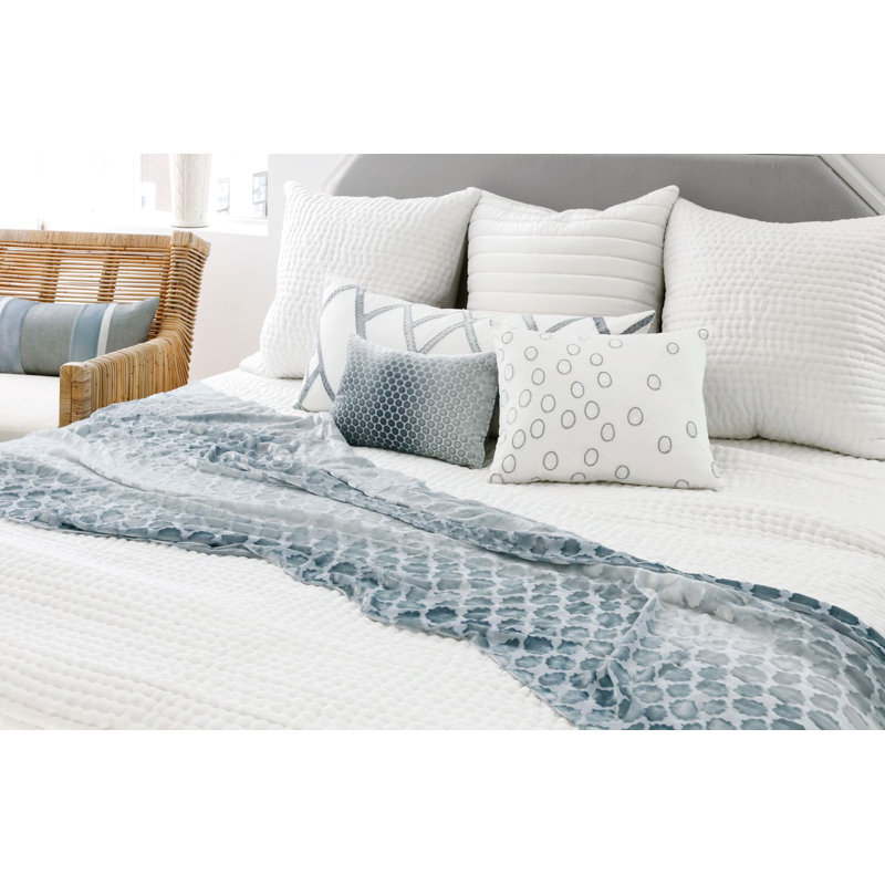 Ovals Lumbar Pillow Cover & Insert, Azul, 16" H x 20" W