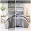 Édredon double / grand 3 pièces -, riche en coton et rembourré, tissé, rembourrage en tissu gris,