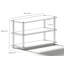 Range-chaussures à 3 niveaux avec tablettes en bois et structure en métal, tablette de rangement autoportante pour vestibule, garde-robe, vestibule et décoration intérieure
