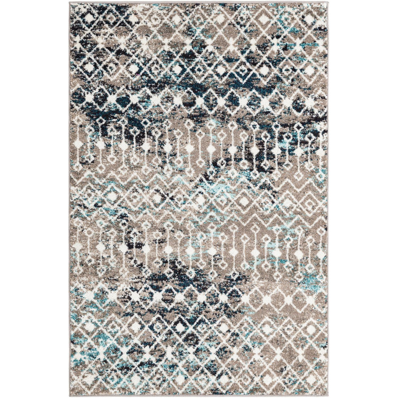 Geometric Indoor Rug, Rectangle 4' x 6'
