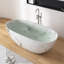 Baignoire autoportante de 63 po x 30 po à surface solide avec technologie hydrographique Marble