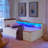 Upholstery Velvet Day Bed with Storage Headboard and Wireless Charging, Multi-functional Daybed with Two Storage Drawers & LED Lights-665047575