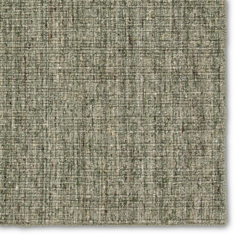 Tapis vert uni tissé à la main Ajete (8 pi x 10 pi), Rectangle 8 pi x 10 pi