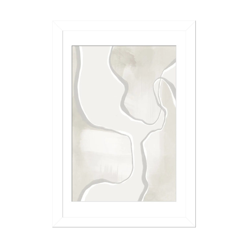 Lonely Passage I - reproduction d'art murale - papier d'art encadré, 24" x 16", Framed Paper, White