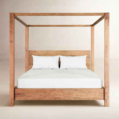 Xaydin Canopy Bed In Brushed Acacia