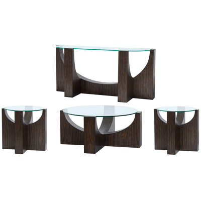 Table basse avec 2 tables d'appoint et console Janda