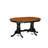 9 Piece Modern Dining Table Set Includes an Oval Wooden Table with Butterfly Leaf and 8 Linen Fabric Kitchen Dining Chairs, Black & Cherry-49667091-132800194