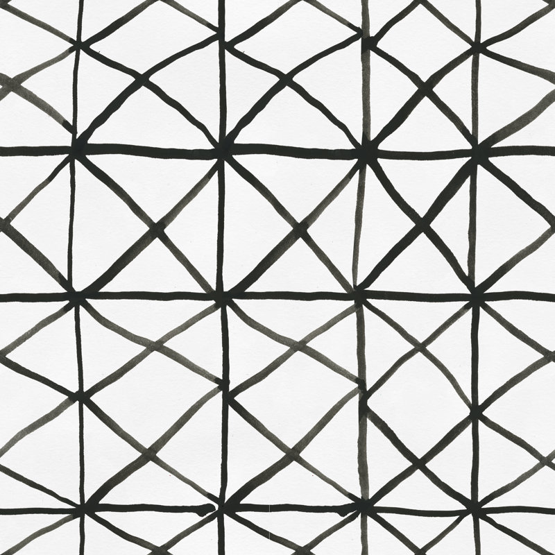 Susan Hable Geometric Wallpaper by Susan Hable, White/Black