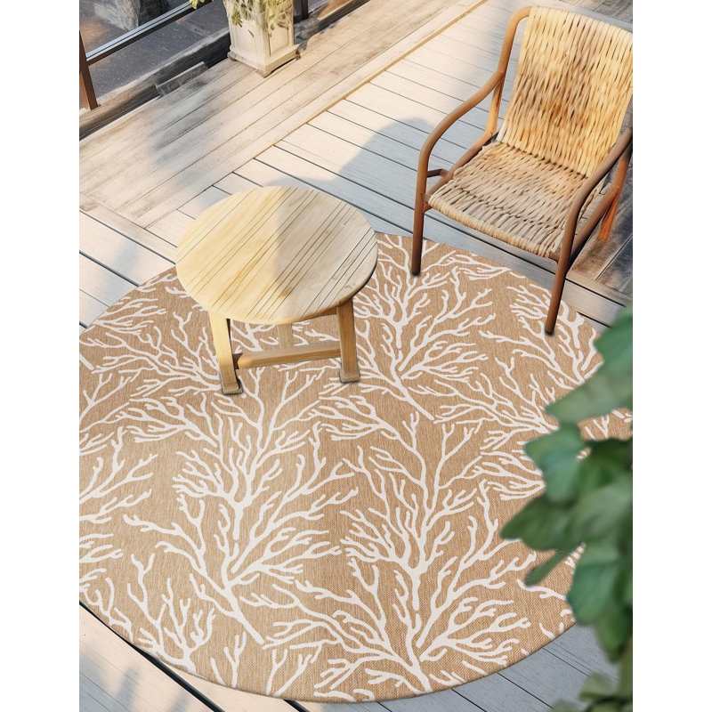 Tapis contemporain Azilynn, Rond 3 pi 1 po