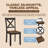  Drop Leaf Table with Set of 4 X-Back Chairs, Wooden Dining Set, Black-96938364
