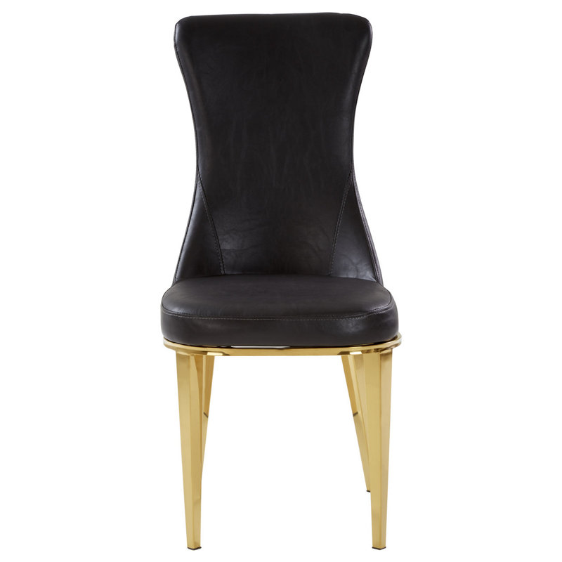 Brookshire 127cm H Upholstered Side Chair, Black