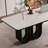 White Rectangular Stone Writing desk-613841450