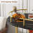 Modern 4-Tier Bar Cart with Wine Rack & Glass Holder – Mobile Serving Trolley with Metal & Wood Shelves – Ideal for Kitchen, Dining, or Living Room – Home Bar & Coffee Station-129384032-129384036