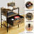 Rustic 23.6" H 1-Drawer Nightstand, Open Storage Shelves, with Built-In Charging Station
